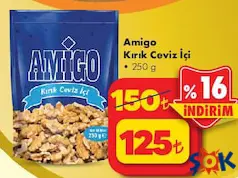 AMİGO KIRIK CEVİZ İÇİ 250 G AMİGO KIRIK CEVİZ İÇİ 250 G